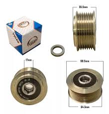 Polea de Alternador de Nissan Frontier / Navara (Clutch; Sistema MITSUBISHI; Canales: 7; Alto: 35.5 mm; Diametro Cuerpo Ex.: 68.5 mm; Diametro Cuerpo Int.: 64.5 mm; Diametro Int.: 17 mm) – TM-PLALT-003 / VK-28731
