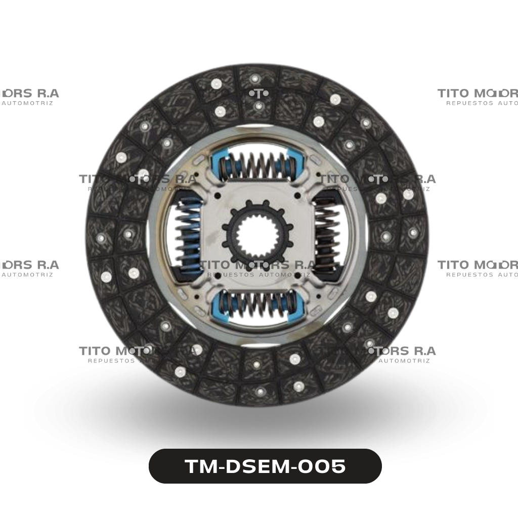 Disco de Embrague de Toyota 2TR / 3RZ / 5VZ - Toyota Hilux / Tacoma / 4Runner (Dia. Ext.: 250 mm; Dia. Int.: 160 mm; Dientes: 21; Mod. 1997-2015) – TM-DSEM-005