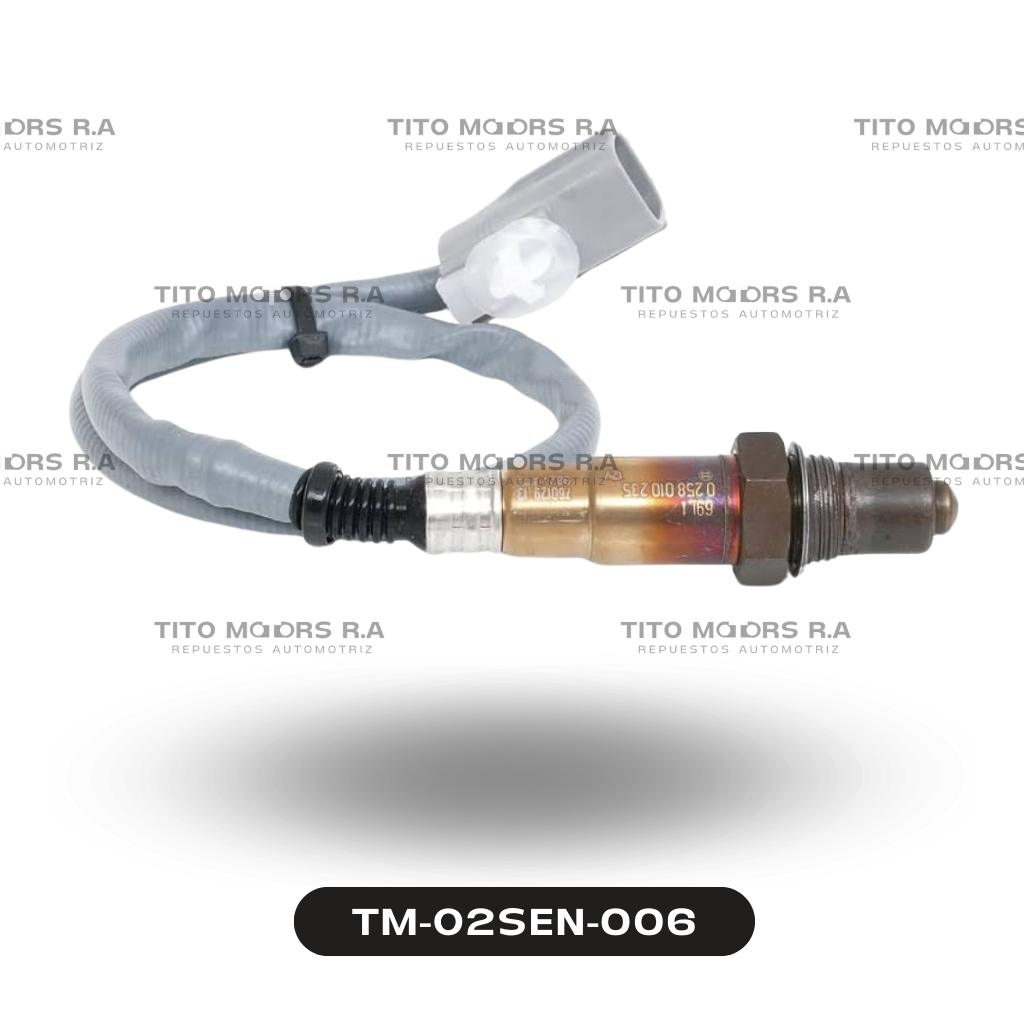 Sensor de Oxígeno Nissan Pixo - Suzuki Vitara / Splash / Alto / K10 (4 Pines; Mod. 2009-2015; Longitud; 57 cm) – TM-O2SEN-006 / Codigo 0258010155/18213-M68KB0 22630-4A00C