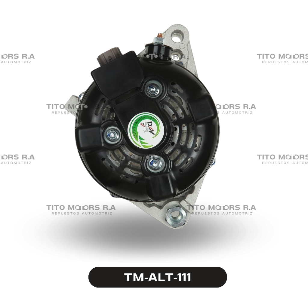 Alternador Toyota V6 / 1GR - Toyota Runner (Mod. 2003-2009) / Tacoma (Mod. 2005-2015) (12 V; 130 AMP; Enchufe cuadrado, 4 Pines; Polea: 7 canales) – TM-ALT-111