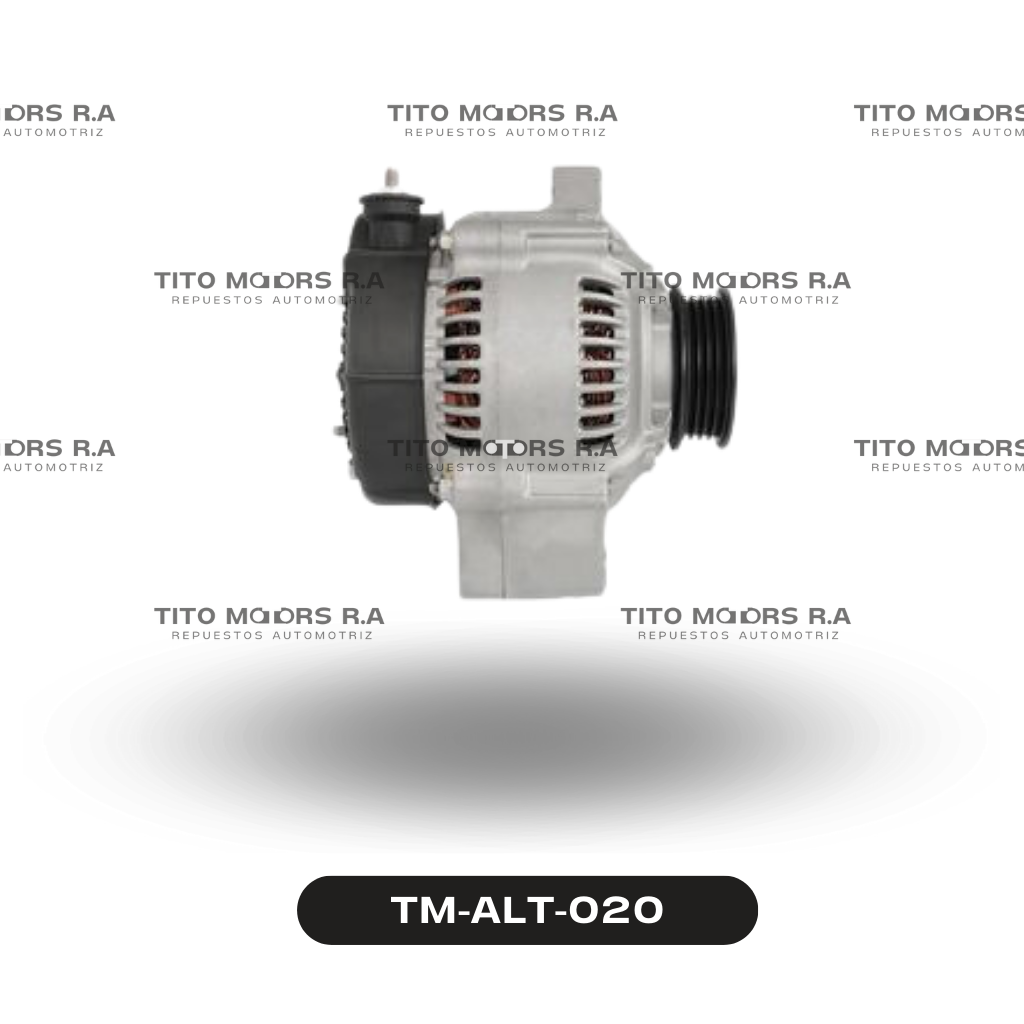 Alternador Toyota 2E / 3E / 4E / 5E - Toyota Tercel / Starlet / Paseo (12 V; 65 AMP; Enchufe Ovalado(3 Pines)) – TM-ALT-020