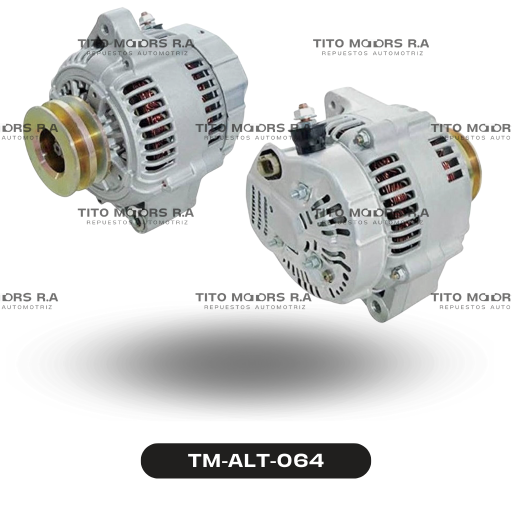 Alternador Toyota 14B / 15BTFE (Modelo 93) - Toyota Dina (24 V; 60 AMP; Polea de 2 Canales; Enchufe Ovalado (3 Pines)) – TM-ALT-064