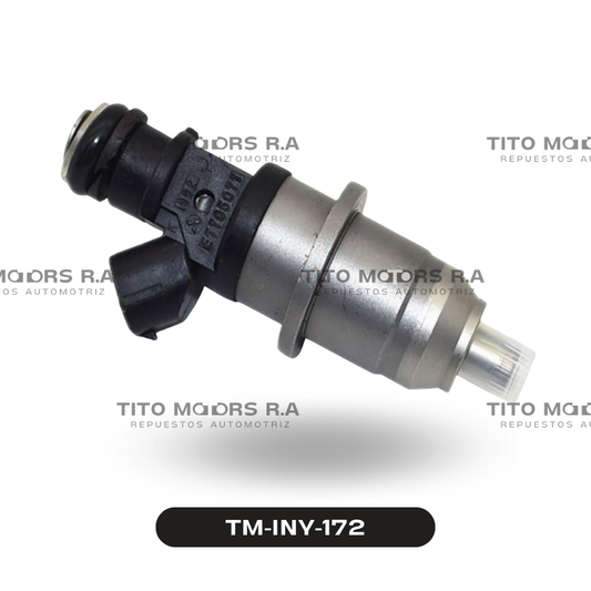 Inyector de Gasolina Mitsubishi Carisma 1.8 (GDI; Mod. 2000-2006) / Shogun / Pajero / Delica / Space Wagon (GDI; 2.0/2.4/3.5) - Mitsubishi 4G93 (1 holes; Enchufe corto ovalado)  - TM-INY-172 / E7T05071