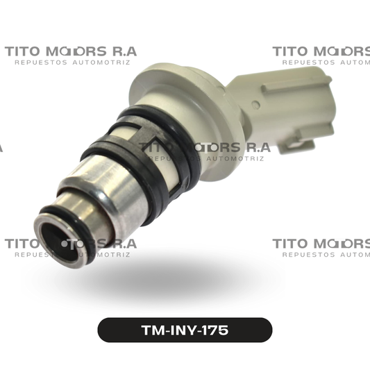 Inyector de Gasolina Nissan Qashqai / X-Trail / Pulsar / Note / Tiida / March - Renault Mégane IV / Scénic IV / Kadjar (1.6 L; 4 holes; enchufe largo ovalado)  - TM-INY-175 /  16600-41B00