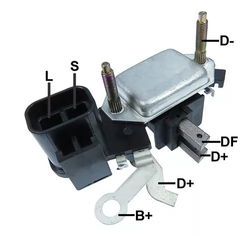 Regulador de Voltage Alternador Nissan TD27 / QD32 (Diesel; 12 V; 2 Pines) - TM-RVG-003 / 23528-05E06