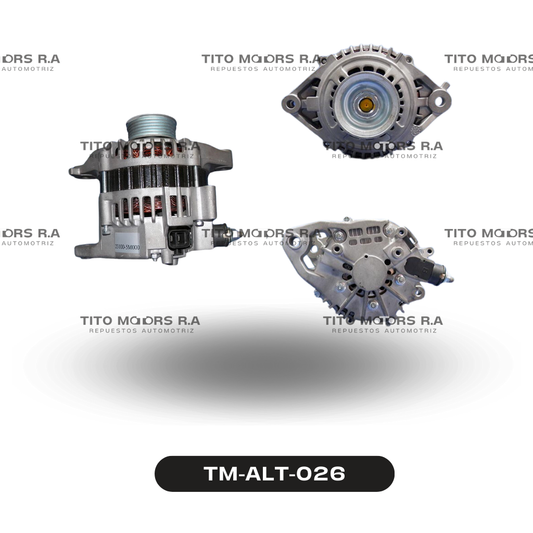 Alternador Nissan B15 - Nissan Almera  (12 V; 100 AMP; Base recta abierta) – TM-ALT-026