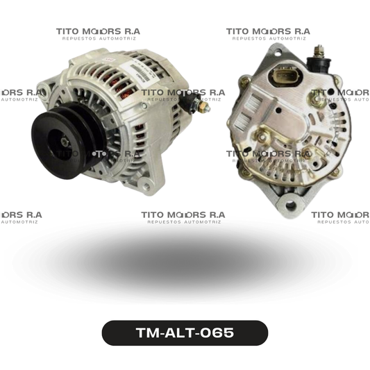 Alternador Toyota Coaster / Dyna  (24 V; 60 AMP; S/Bomba de Vacío; Polea de 2 Canales; Enchufe Ovalado (3 Pines)) – TM-ALT-065