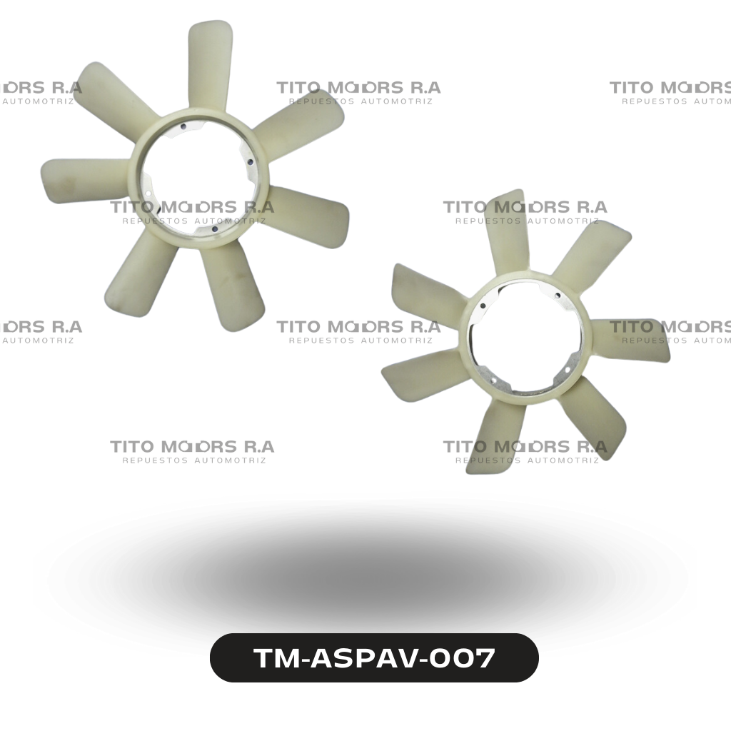 Aspa Ventilador Nissan Z20 / Z24 / Z22 -  Mazda F8 - Datsun (Aspas: 7)  – TM-ASPAV-007